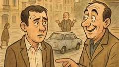 Banc: Ce sunt pe guler, bărbatule?