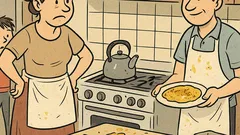 Banc: Mamă, de ce-i aragazul murdar?